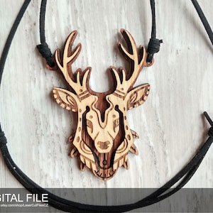 Jewelry Totem Deer.  Laser cut files SVG, PDF, CDR Digital product