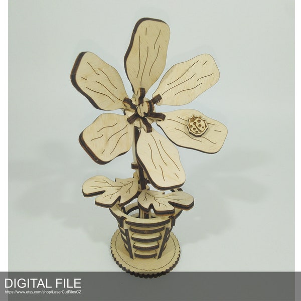 Laser Cut Flowers 3d Etsy