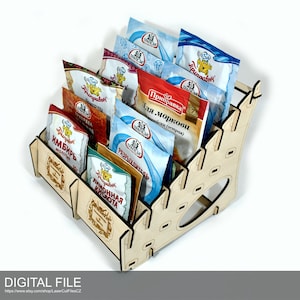 A stand for bags of spices A0035. Laser cut files SVG, PDF, DXF Digital product