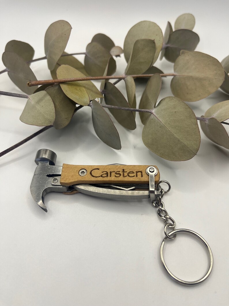Personalisierter 14-in-1 Multitool Hammer – Mit Gravur, Vatertagsgeschenk, Aus Edelstahl, In Nylontasche