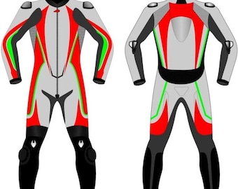 Tuta da motociclista da corsa in pelle bovina personalizzata BHS Edition 2025