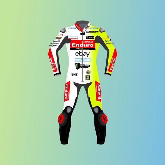 VR46 Motorcycle Leather Racing Suit, Customized Motorbike Track Race Suit