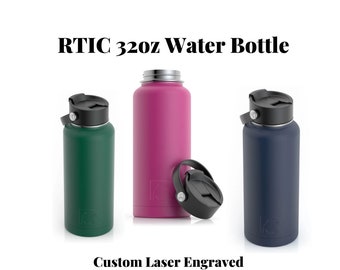 Engraved 26oz RTIC Water Bottle, Custom Engraved RTIC Bottle 
