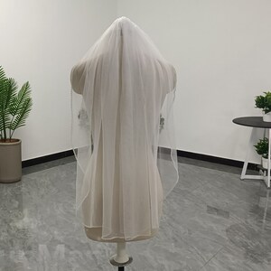 Voile de cristal blanc ivoire mariage court diamant voile belle mariée une couche strass voile avec peigne