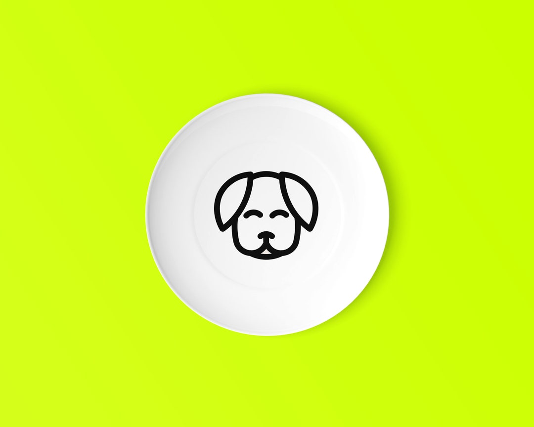 Handmade Dog Face Food Plate Porcelain Cute Dog Food Plate Etsy