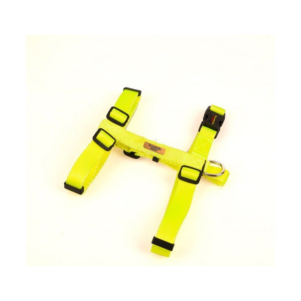 TontikShop H-Type Neon Yellow Easy Walk Dog Harness for Small, Medium and Large Dogs Adjustable Escape Proof Harness for Dogs