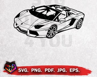 Supersport Car, Silhouette, Design, Svg, Eps, Pdf, Png, Jpg, Italian, Special, Best, Supercar