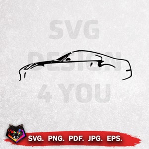 May include: Black and white silhouette of a car, with the text "SVG DESIGN 4 YOU" above it.