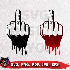 Middle Finger Dxf File Middle Finger, Svg, Eps, Pdf, Png, Jpg, Digital Cricut File, Vector ...