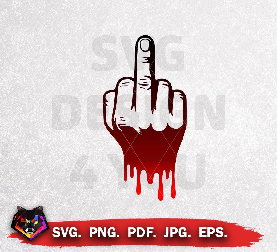 Printable Middle Finger Vector File Middle Finger, Svg, Eps, Pdf, Png, Jpg, Digital Cricut File, Vector ...