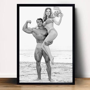 Affiche de musculation Arnold Schwarzenegger, toile d&#39;art mural, décoration d&#39;intérieur (sans cadre)