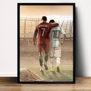 Lionel Messin und Ronalo Fußball Poster Leinwand Wand Kunst Wohnkultur (ohne Rahmen)