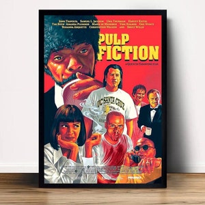 Poster del film Pulp Fiction, decorazione da parete su tela (senza cornice)