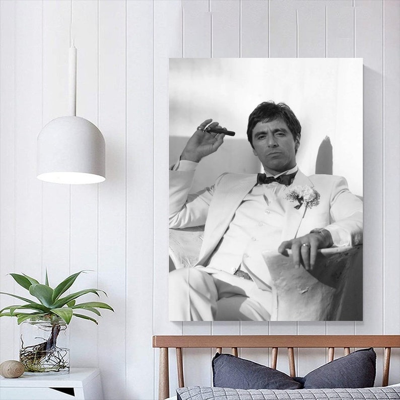 Scarface Tony Montana Al Pacino *Framed* Big Poster (90cm X 60cm) Ready To Hang