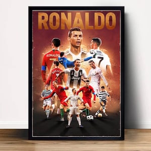 Cristiano Ronaldo Fußball Poster Leinwand Wand Kunst Wohnkultur (ohne Rahmen)