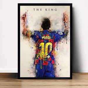 Lionel Messi Fußball Poster Leinwand Wand Kunst Wohnkultur (ohne Rahmen)