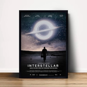 Póster de la película Interestelar, lienzo decorativo para pared (sin marco)