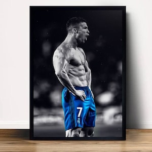 Cristiano Ronaldo Football Poster Canvas Wall Art Home Decor (No Frame)
