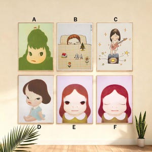 Nara Yoshitomo Poster, toile, art mural, décoration d'intérieur, cadeau (sans cadre)