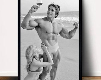 Arnold Schwarzenegger Bodybuilding Poster Canvas Wall Art Home Decor (No Frame)