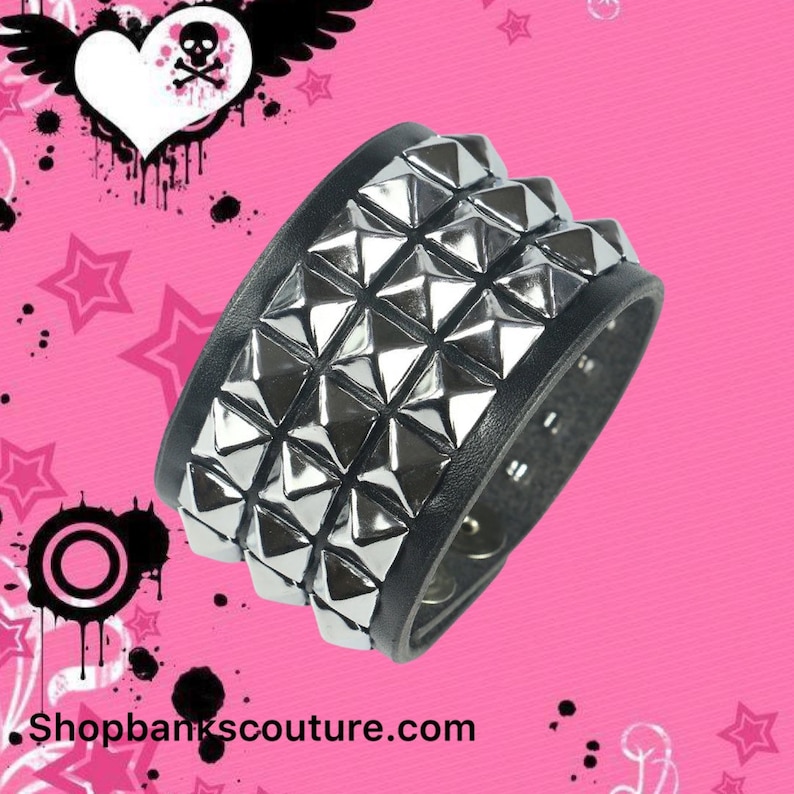 Y2K Punk Studded Bracelet 2000s Aesthetic Grunge Emo Goth Etsy