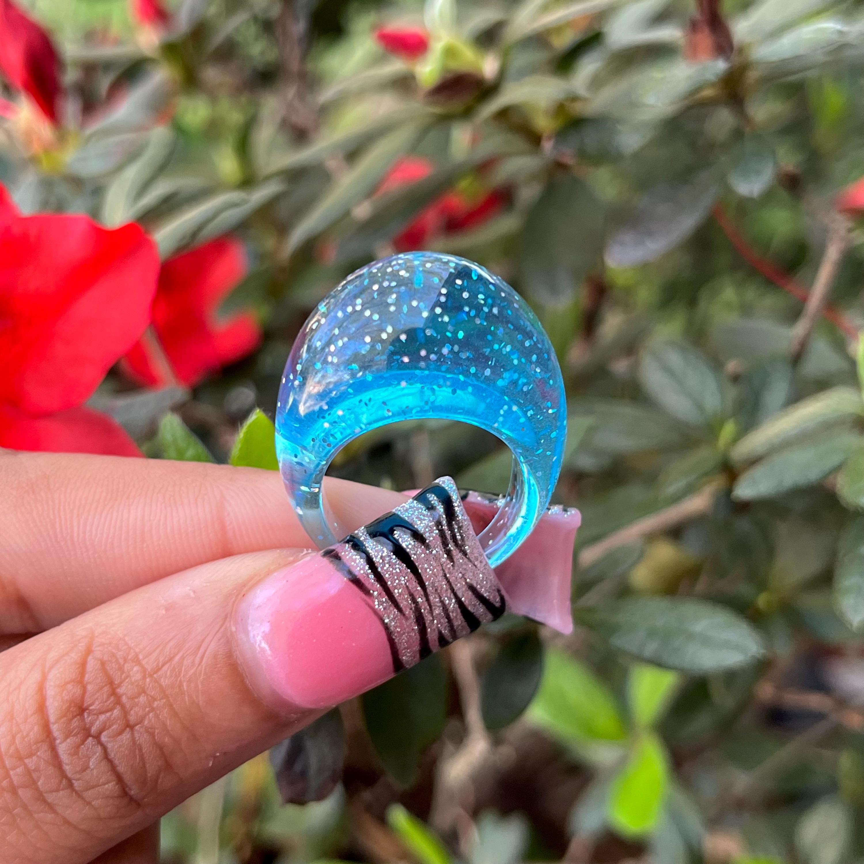 Y2k Glitter Dome Rings | Vintage 2000s | Early 2000s | Nostalgia ...