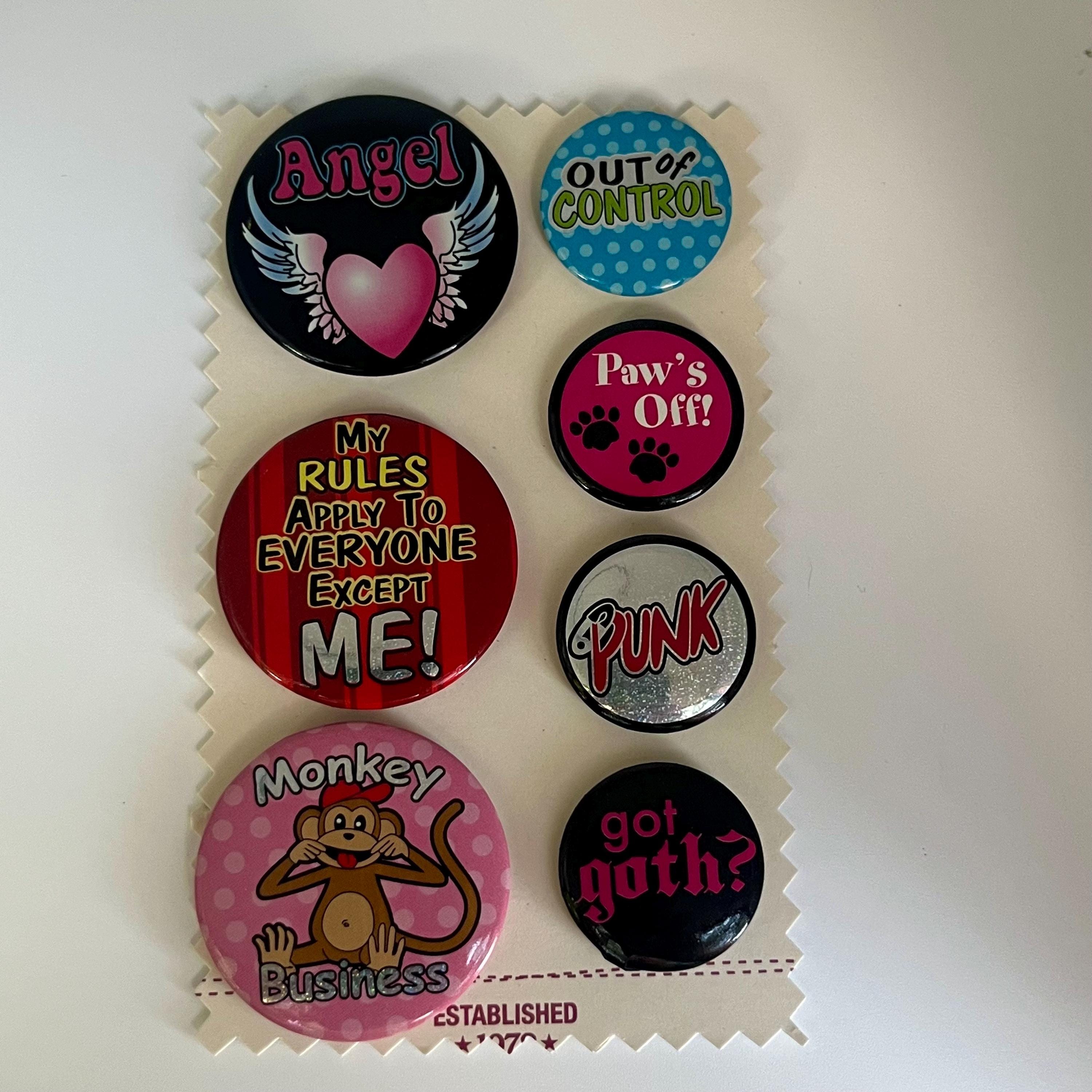 Y2K BUTTONS B3LT! #love #amesburyuniversity #lucky7 Button Pins Y2K - Etsy Canada main image 2