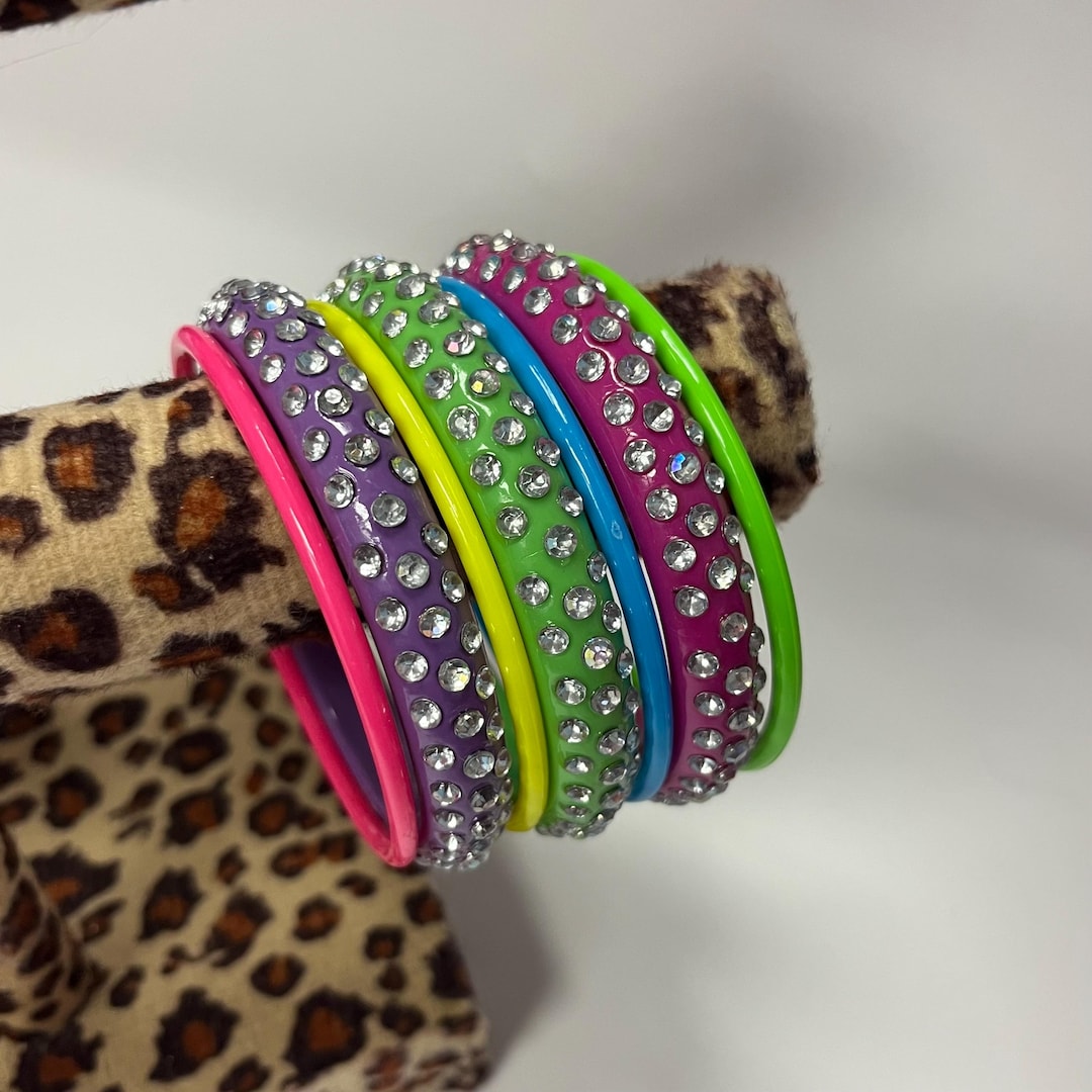 Y2K Vintage Bling Bangle Bracelets Set | Nostalgic | Early 2000s ...