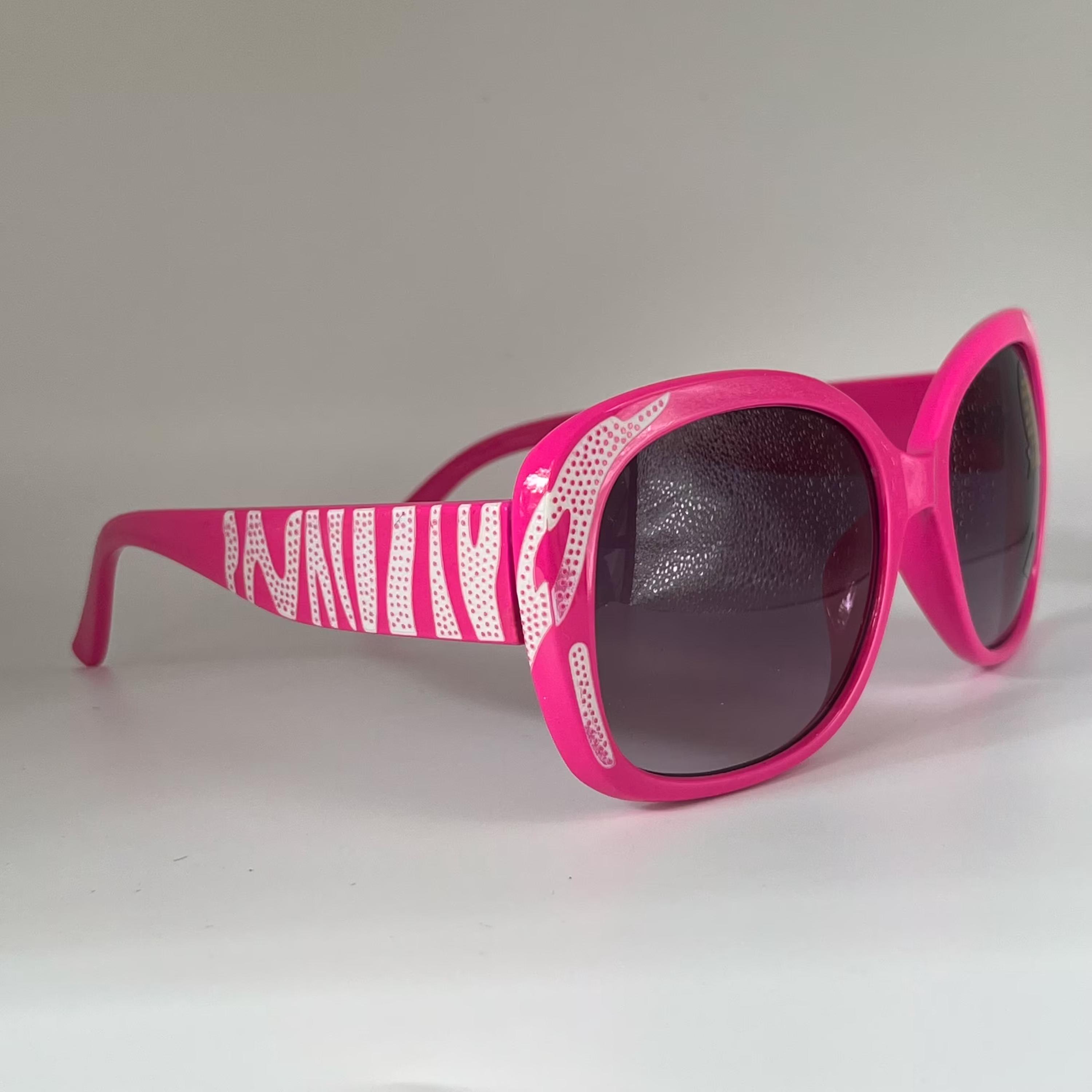 Y2K Zebra Print Sunglasses | Early 2000s Mcbling | Vintage