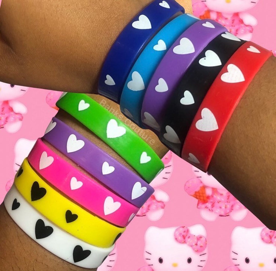 Y2K Rubber Bracelets 2000s Aesthetic Nostalgia Cyber Y2K Etsy