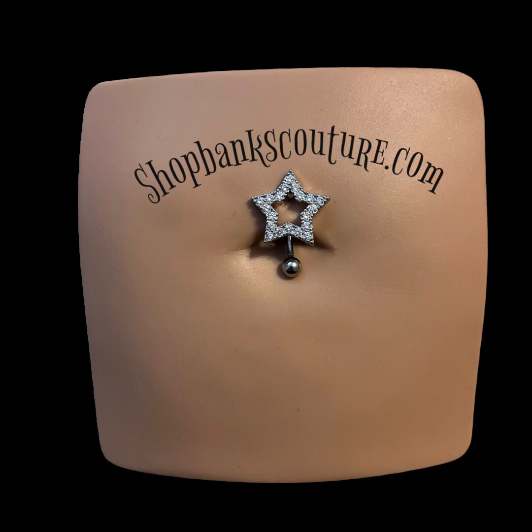 Belly Ring 2000s Mcbling Large Star Skater Bimbo Trashy Y2K 2000s Early