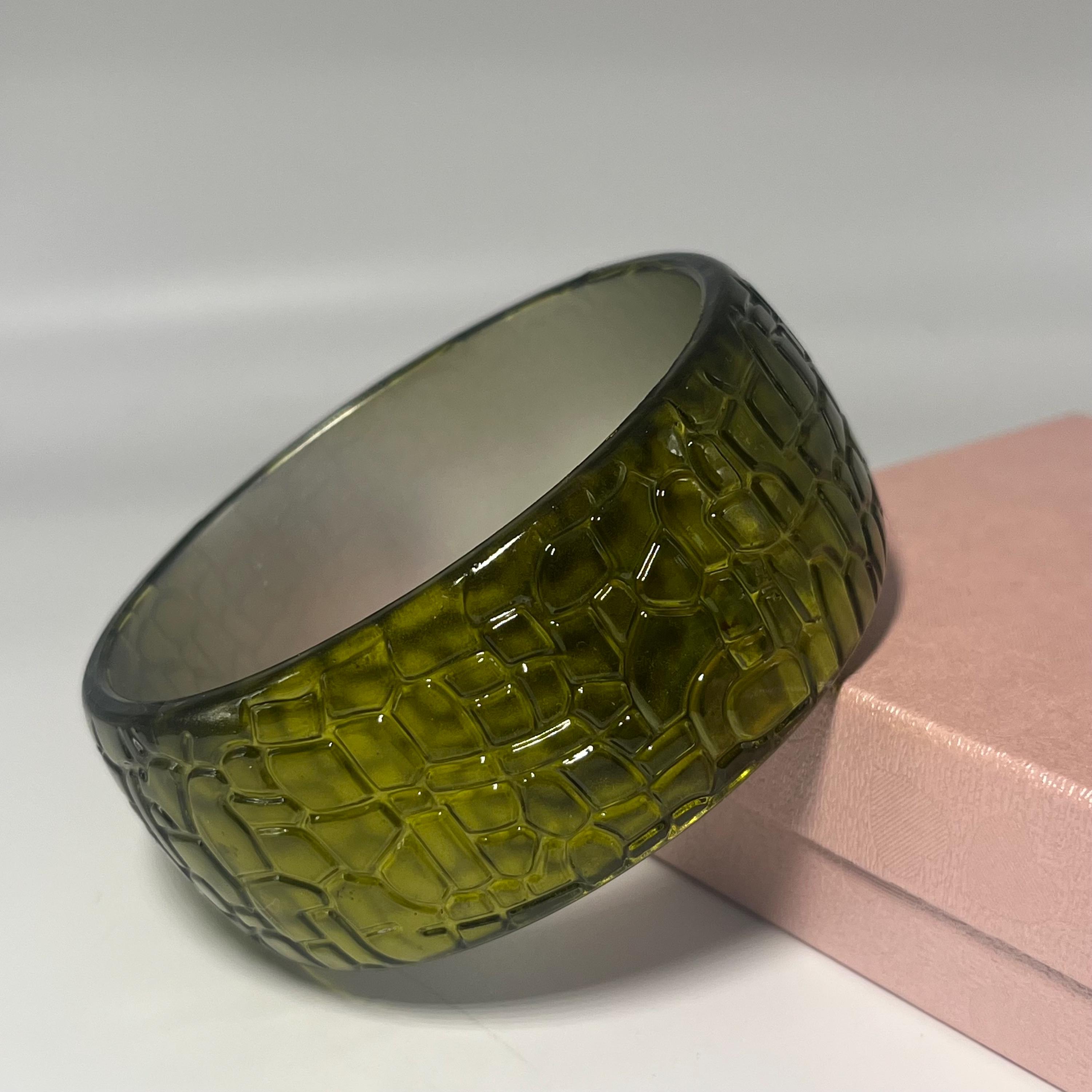 Y2K XL Crocodile Bangle Bracelets | Nostalgic | Early 2000s