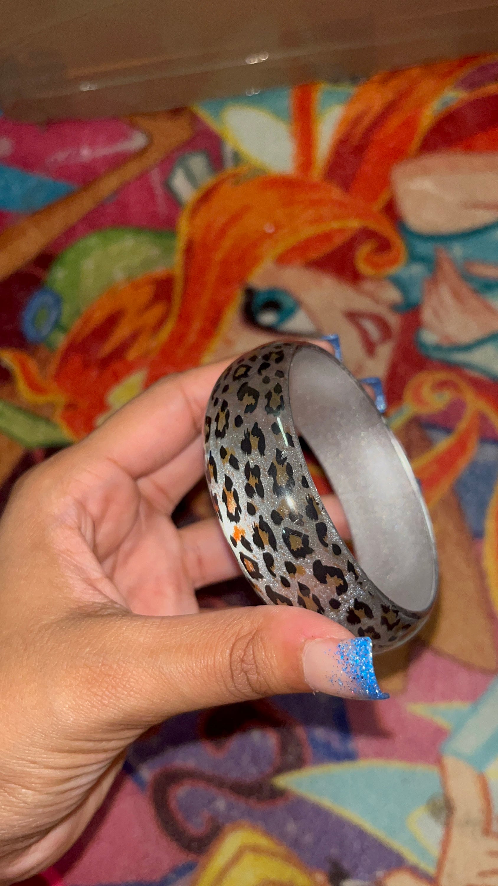 Y2K Large Leopard Bangle Bracelets | Nostalgic | Early 2000s