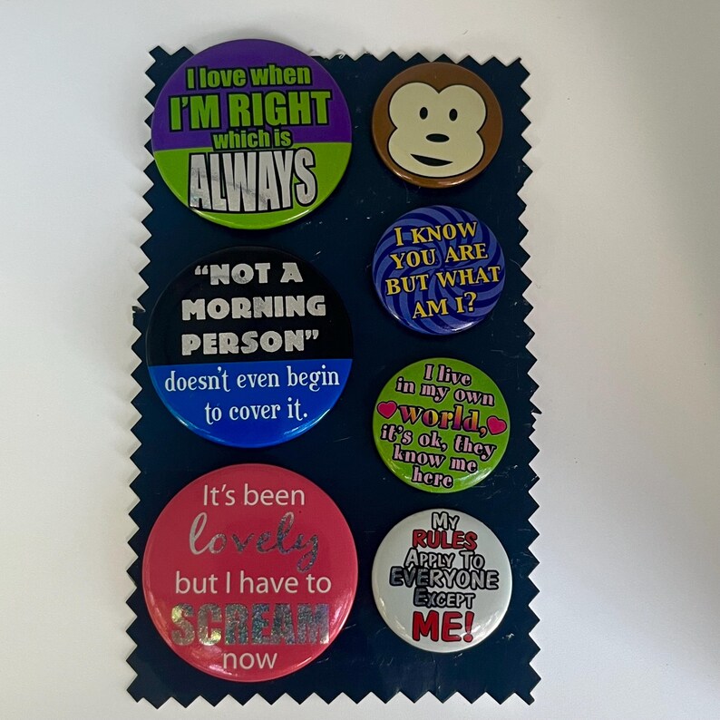 Monkey Pinback Buttons Y2K Vintage Button Pins Sets | Nostalgic | Early 2000s | Throwback ...