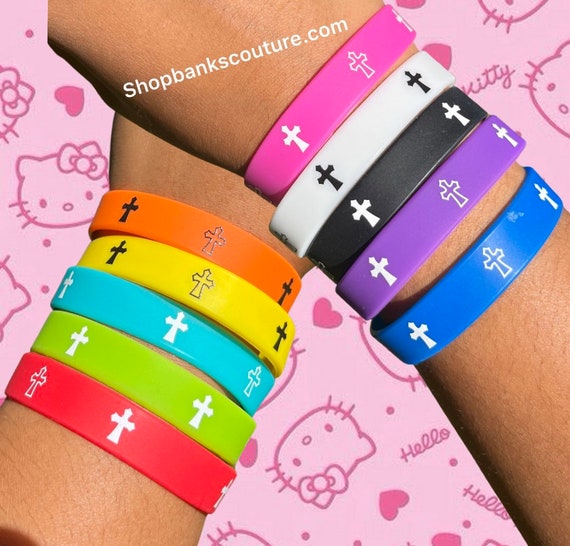 Y2K Rubber Bracelets 2000s Aesthetic Nostalgia Cyber Y2K Etsy