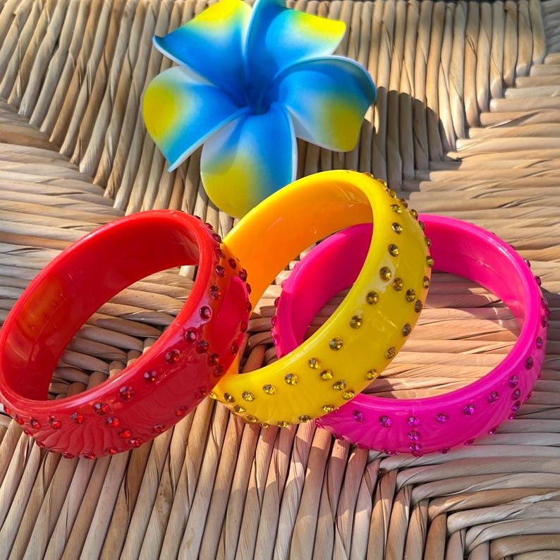 Y2K Vintage Bling Bangle Bracelets | Nostalgic | Early 2000s ...