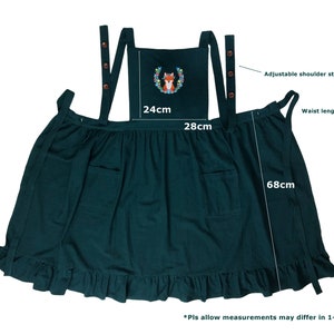 Personalized Fox Apron_Forest Green image 6