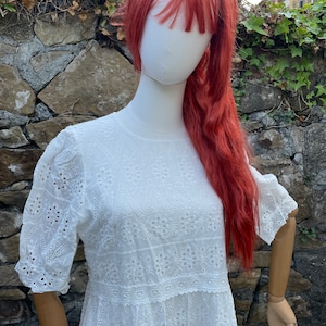 Cotton Embroidered Tea Dress