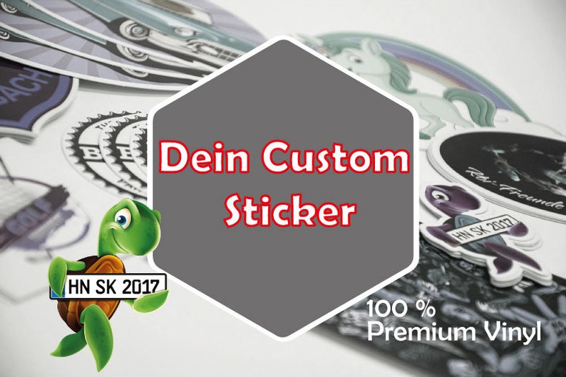 Custom Vinyl Aufkleber, in jeder Form schneidbar. Laminiert, wasserfest, perfekt als Werbegeschenk für Unternehmen, oder zu Hause Sticker Bild 1