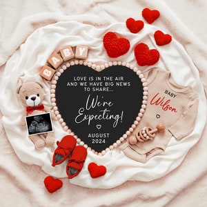Valentine&#39;s Day Baby Announcement: Social Media Pregnancy Reveal (Digital)