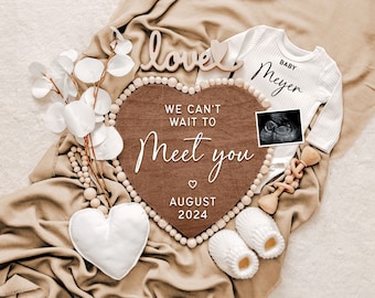 Neutral Baby Announcement Digital, Pregnancy Announcement Template for Social Media, Pregnancy Reveal Idea, Digital Download