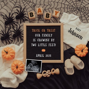 Halloween Baby Announcement: Social Media Pregnancy Reveal (Digital)