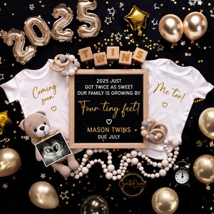 2025 Twins Pregnancy Sweet Digital Reveal Template Il 99ax 