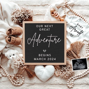 Digital Pregnancy Announcement: Social Media Template (Editable)