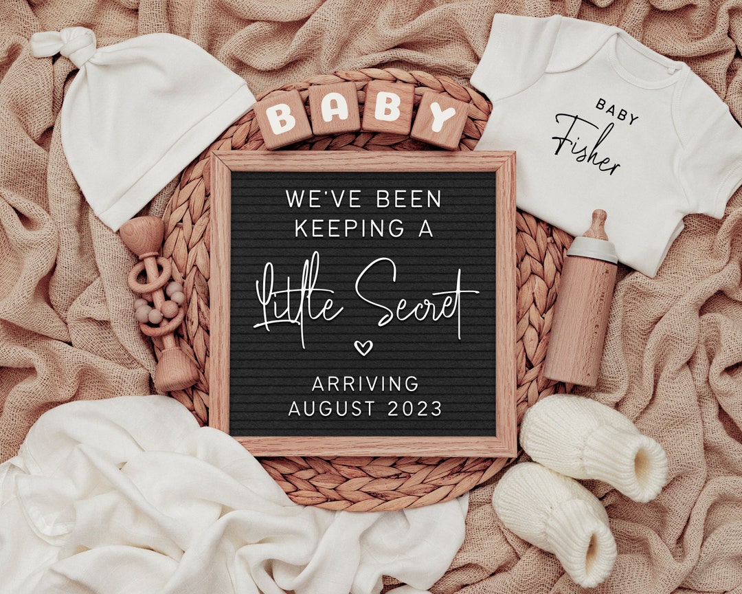 Gender Neutral Baby Announcement Digital, We've Been Keeping a Little