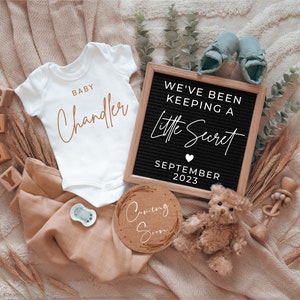 Baby Announcement Digital Neutral Boho, Digital Pregnancy Announcement For Social Media, Facebook, Instagram, Pregnancy Reveal Digital
