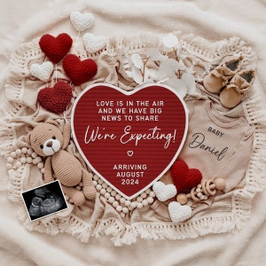 Valentine&#39;s Day Baby Announcement: Social Media Pregnancy Reveal (Digital)
