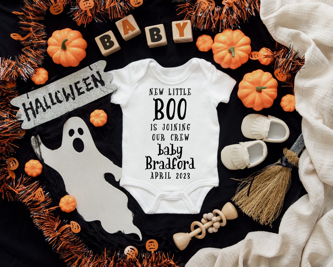 Halloween Baby Announcement Digital, Editable Digital Pregnancy