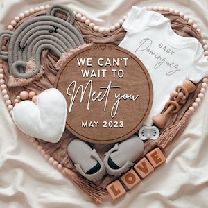 Baby Announcement Digital Neutral, Digital Pregnancy Announcement For Social Media, Facebook, Instagram, Pregnancy Reveal Digital