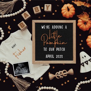 Halloween Baby Announcement Digital, Halloween Digital Pregnancy Announcement For Social Media, Facebook, Instagram, Pregnancy Reveal